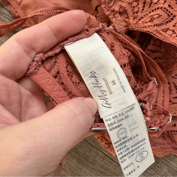 Gilly Hicks Lace Bodysuit in Terracotta - Picture 5 of 5